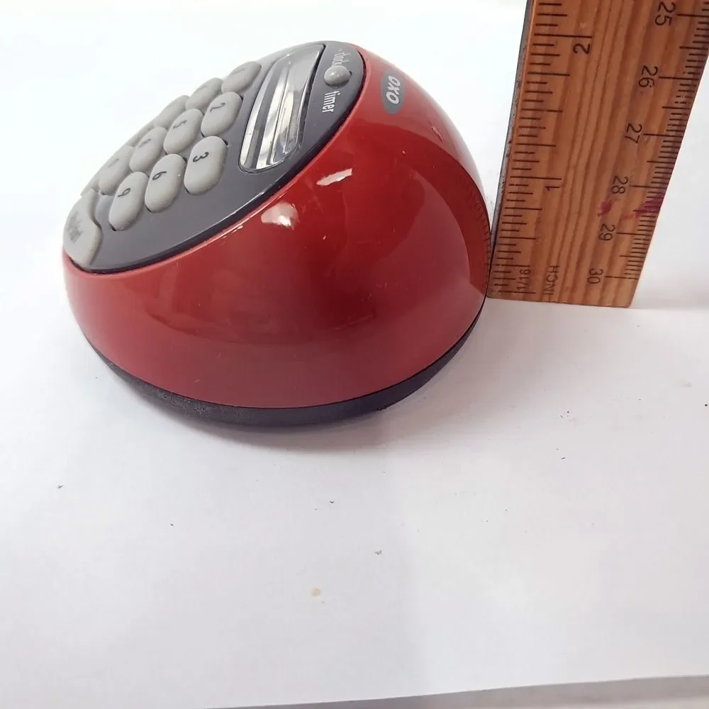 OXO soft works‎ Red Digital Timer kitchen egg alarm LCD Display Buttons WORKS